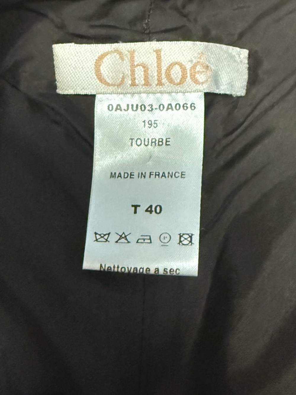 Chloe Black and Brown Asymmetrical Mohair Midi Skirt - Picture 2 of 7